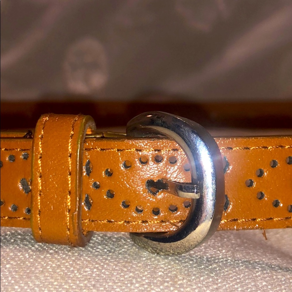 Tan Eyelit Belt - Picture 2 of 3